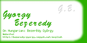 gyorgy bezeredy business card